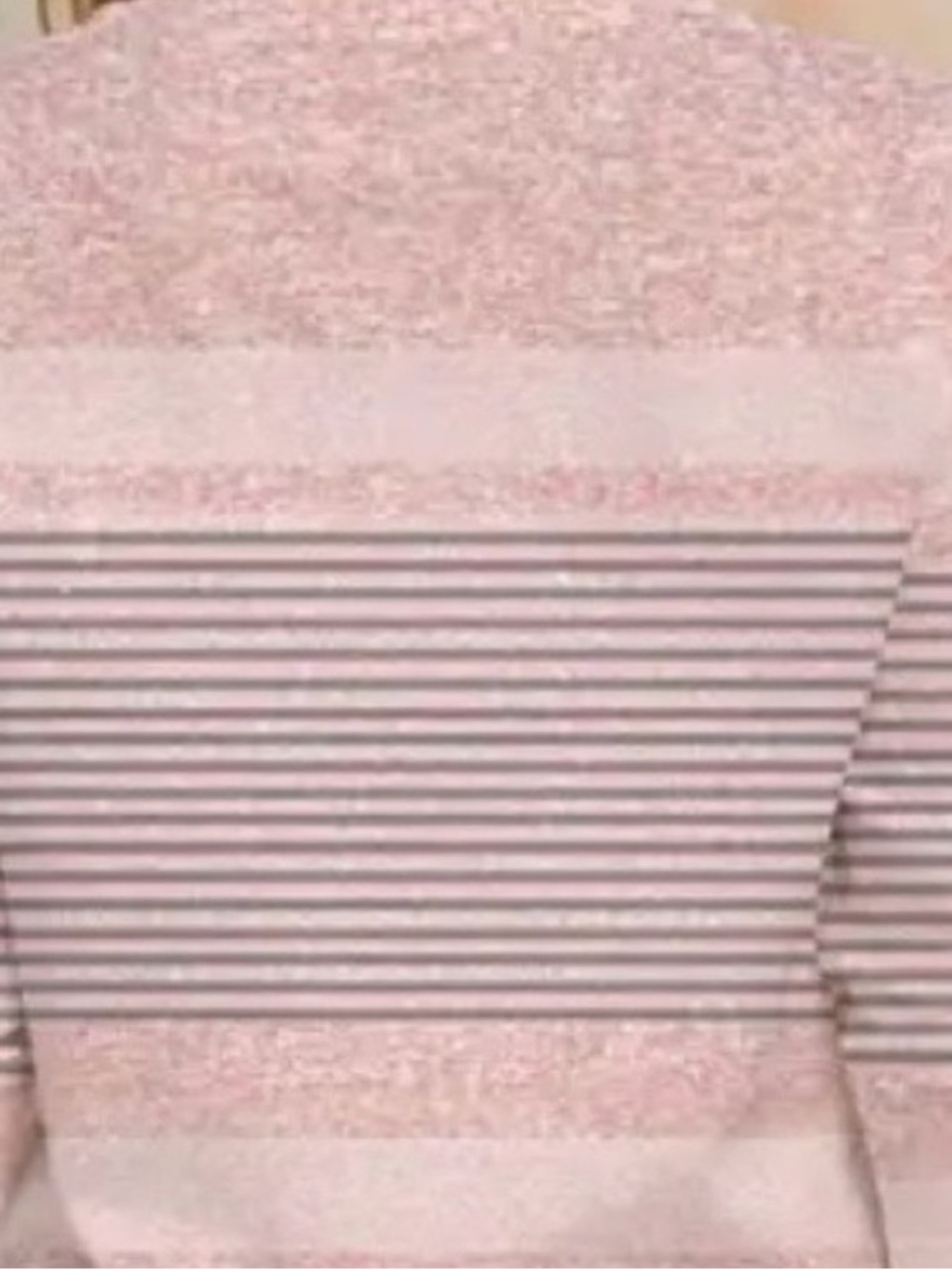 Striped Crew Neck Sweater in Soft Pink